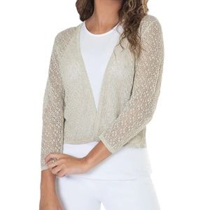 Tori Richard | Metallic Pointelle Knits May Cardigan